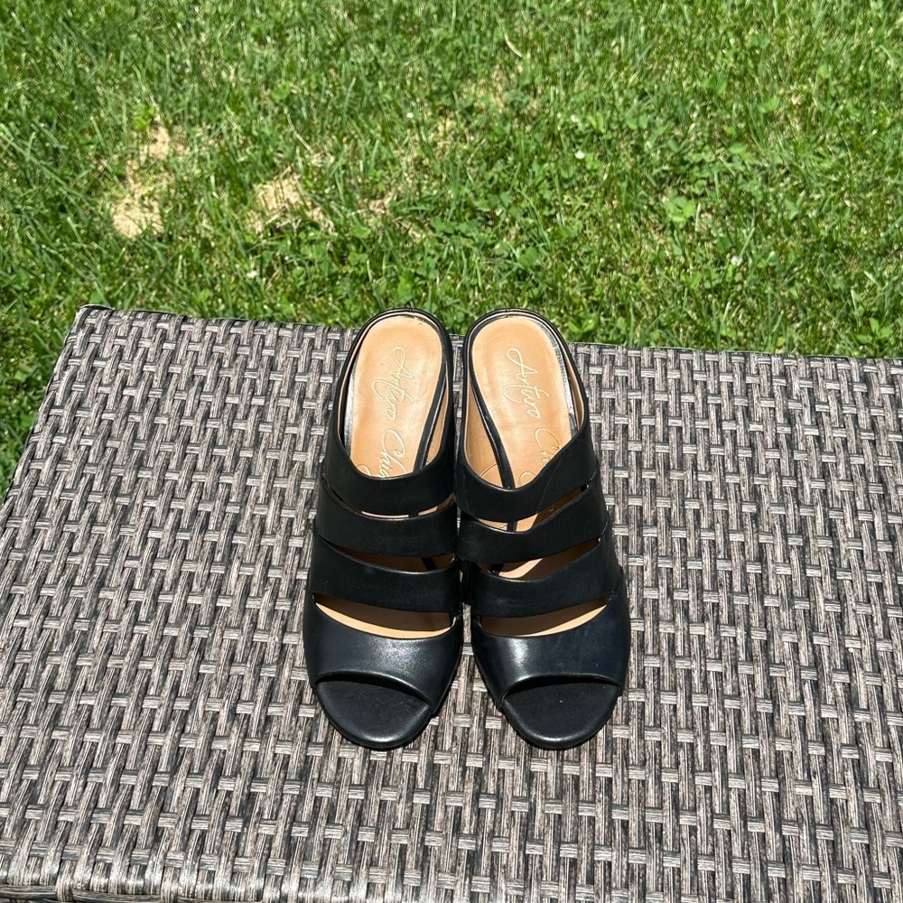 Arturo Chiang Black Mules Sleek and Versatile